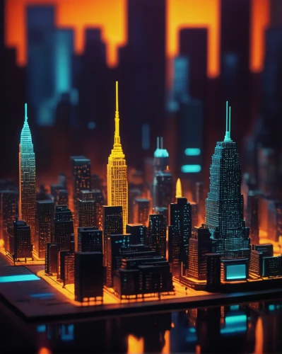 metropolis,cityscape,manhattan skyline,city skyline,city blocks,new york skyline,manhattan,city lights,city cities,cities,city at night,fantasy city,black city,citylights,city scape,3d render,cinema 4d,metropolises,big city,tall buildings,Unique,3D,Toy