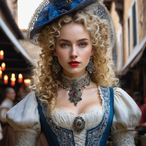 the carnival of venice,victorian lady,elizabeth i,beautiful bonnet,suit of the snow maiden,corset,musketeer,cinderella,steampunk,bodice,blonde woman,old elisabeth,victorian fashion,venetia,girl in a historic way,tudor,victorian style,the hat of the woman,costume festival,female doll,Conceptual Art,Fantasy,Fantasy 11