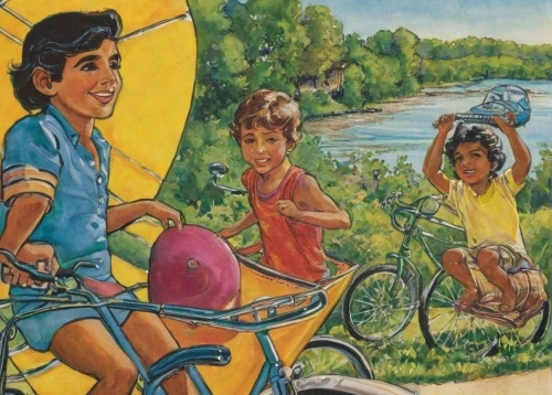 bike kids,retro easter card,bicycles--equipment and supplies,bicycles,bicycle riding,vintage children,bicycle ride,bicycling,bycicle,bicycle clothing,children's ride,bicycle,cross-country cycling,a collection of short stories for children,cycling,cyclists,childrens books,woman bicycle,children's day,velocipede,Illustration,Retro,Retro 06