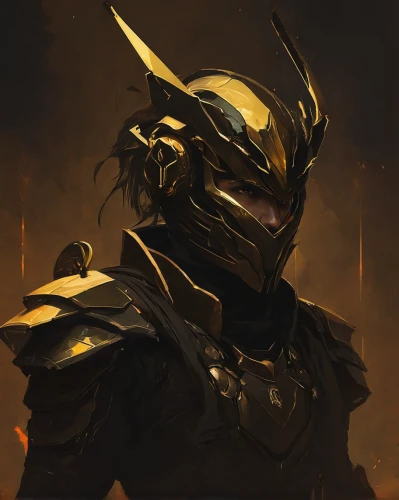 gold mask,oryx,alien warrior,golden mask,knight armor,knight,bronze horseman,scarab,armored,paladin,armor,warlord,dark elf,horned,foil and gold,gold crown,black and gold,hornet,dragoon,masquerade,Conceptual Art,Fantasy,Fantasy 06