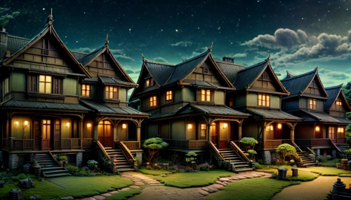wooden houses,witch's house,victorian house,witch house,houses clipart,aurora village,3d fantasy,townhouses,fantasy picture,victorian,landscape lighting,magic castle,halloween scene,victorian style,fairy tale castle,knight village,fantasy city,halloween background,the haunted house,fairy tale