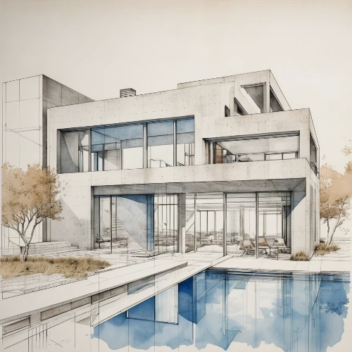modern house,house drawing,modern architecture,architect plan,archidaily,dunes house,mid century house,contemporary,house by the water,pool house,house with lake,residential house,aqua studio,core renovation,luxury property,3d rendering,landscape design sydney,architect,arq,cubic house,Unique,Design,Blueprint