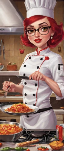 girl in the kitchen,cooking book cover,red cooking,food and cooking,chef,pizza supplier,food preparation,baking sheet,woman holding pie,cookware and bakeware,cooktop,cooking show,pizzeria,cookery,kitchenknife,knife kitchen,web banner,kitchen knife,cooking vegetables,kitchen work,Illustration,Abstract Fantasy,Abstract Fantasy 10
