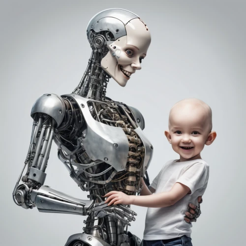 artificial intelligence,machine learning,endoskeleton,robotics,robots,chatbot,father with child,humanoid,cybernetics,social bot,robot,automation,robotic,human,chat bot,mother and child,machines,industrial robot,automated,bot