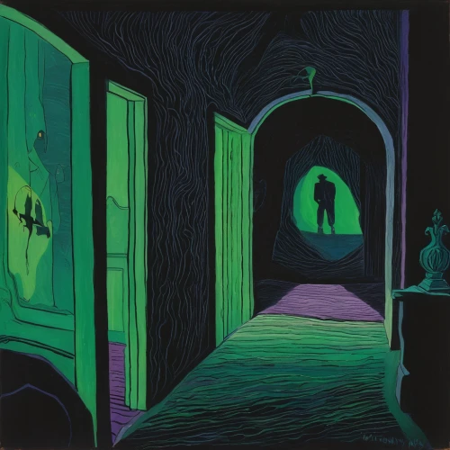 creepy doorway,the threshold of the house,the haunted house,hallway,glow in the dark paint,backgrounds,haunted house,cartoon video game background,ghost castle,the door,threshold,haunted castle,construction paper,witch house,haunted,a dark room,haunted forest,neon ghosts,the little girl's room,haunted cathedral,Art,Artistic Painting,Artistic Painting 09