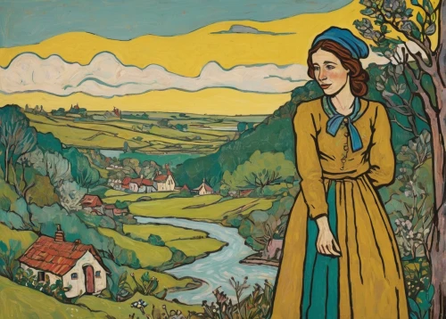 woman with ice-cream,girl with bread-and-butter,girl in the garden,woman at the well,girl in a long dress,khokhloma painting,pilgrim,girl picking flowers,village scene,vincent van gough,zwartnek arassari,1921,1926,girl with tree,girl with cloth,1925,bohemia,pilgrims,1906,girl picking apples,Art,Artistic Painting,Artistic Painting 07