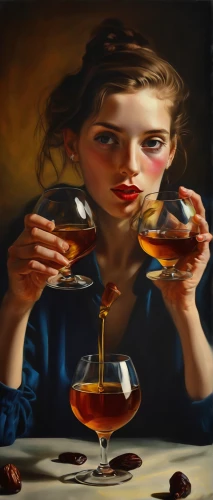 girl with cereal bowl,oils,cloves schwindl inge,oil painting on canvas,glass painting,oil painting,cognac,maraschino,woman drinking coffee,glass harp,sazerac,pouring tea,walnut oil,aniseed liqueur,oil on canvas,redbreast,communion,snifter,female alcoholism,brandy shop