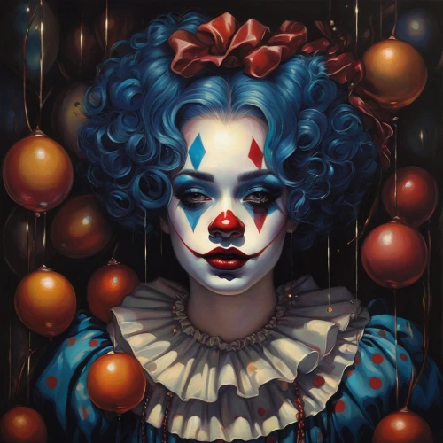 creepy clown,horror clown,scary clown,clown,rodeo clown,marionette,it,jester,circus,queen of hearts,juggler,clowns,ringmaster,ronald,dark art,pierrot,cirque,raggedy ann,trickster,jigsaw,Illustration,Abstract Fantasy,Abstract Fantasy 11