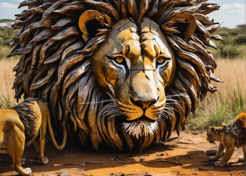 african lion,male lion,male lions,masai lion,lion father,female lion,lion,panthera leo,king of the jungle,lion head,lion number,serengeti,forest king lion,lion's coach,two lion,south africa zar,lion's skeleton,skeezy lion,trophy hunting,lions,Conceptual Art,Graffiti Art,Graffiti Art 02