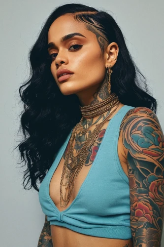 tattoo girl,santana,with tattoo,bella rosa,rosa bonita,tattoos,sleeve,banks,tattooed,jasmine sky,latina,mina bird,paloma,cuban,body jewelry,jasmine virginia,rapa rosie,rockabella,indian celebrity,jasmine crape,Conceptual Art,Daily,Daily 27