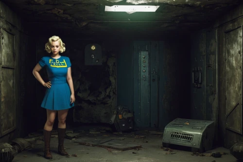 fallout shelter,fallout4,fallout,alice,darjeeling,digital compositing,photo manipulation,conceptual photography,urbex,cosplay image,heavy object,photomanipulation,alice in wonderland,doll dress,the morgue,district 9,eastern ukraine,fresh fallout,dollhouse,photoshop manipulation,Illustration,Vector,Vector 10