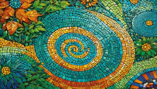 mosaics,mosaic,mosaic glass,colorful spiral,spiral background,peacock,tiled wall,indigenous painting,fibonacci spiral,detail,pachamama,khokhloma painting,spiral pattern,tapestry,aboriginal painting,colorful tree of life,aboriginal artwork,aboriginal art,mural,spiral,Illustration,Realistic Fantasy,Realistic Fantasy 04