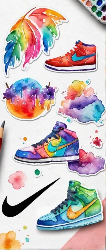 watercolor paint strokes,watercolor baby items,water colors,running shoe,rainbow colors,multicolor,nike,artistic roller skating,watercolor socks,paint splatter,sports shoe,rainbow color palette,watercolors,colorfulness,running shoes,watercolor pencils,athletic shoe,graffiti splatter,colorfull,shoe print,Illustration,Paper based,Paper Based 24