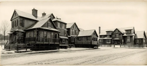 row houses,wooden houses,row of houses,townhouses,train depot,1900s,1905,freight depot,1906,july 1888,old railway station,old houses,crane houses,streetcar,east end,old station,north american fraternity and sorority housing,serial houses,crown engine houses,houses,Architecture,General,Transitional,None