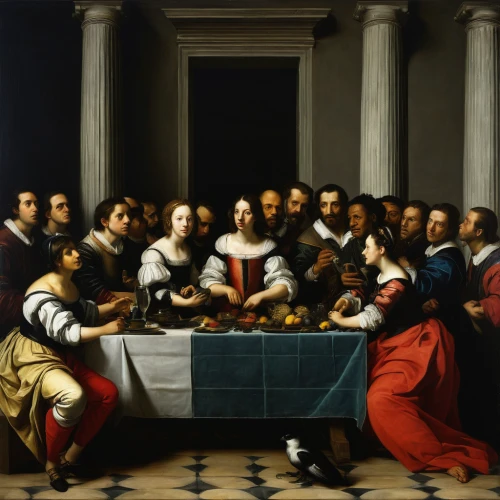 last supper,holy supper,school of athens,dinner party,round table,the dining board,seven citizens of the country,group of people,christopher columbus's ashes,christ feast,fraternity,the conference,the order of cistercians,chess game,poker table,barberini,renaissance,bellini,contemporary witnesses,long table,Art,Classical Oil Painting,Classical Oil Painting 26