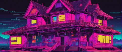 witch house,witch's house,haunted house,lonely house,the haunted house,neon ghosts,house silhouette,creepy house,haunted,abandoned house,ghost castle,ancient house,house,old home,apartment house,beachhouse,crispy house,halloween background,halloween wallpaper,80's design,Conceptual Art,Sci-Fi,Sci-Fi 27