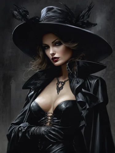 black hat,witch,gothic woman,halloween witch,witch hat,witches,sorceress,gothic fashion,celebration of witches,witch's hat,witch broom,dark angel,witches' hats,witches hat,gothic portrait,vampire woman,witch's hat icon,the witch,witch ban,witches pentagram,Conceptual Art,Fantasy,Fantasy 34