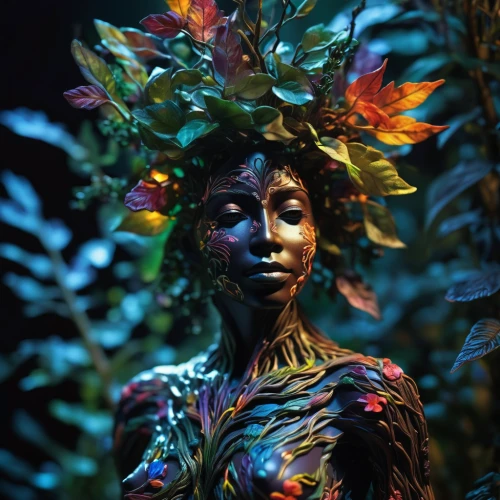 neon body painting,dryad,bodypainting,body painting,png sculpture,bodypaint,voodoo woman,woman sculpture,brazil carnival,body art,flora,faerie,faun,decorative figure,pachamama,girl in a wreath,the festival of colors,shamanic,artist's mannequin,mother earth statue,Photography,Artistic Photography,Artistic Photography 02