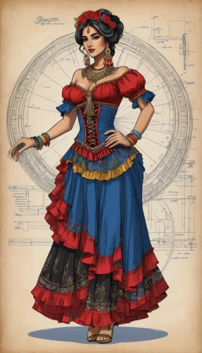 steampunk,hoopskirt,steampunk gears,costume design,crinoline,overskirt,celtic queen,ancient costume,la catrina,harmonia macrocosmica,seamstress,folk costume,sterntaler,hipparchia,majorette (dancer),ethnic dancer,retro paper doll,folk-dance,victorian lady,sewing pattern girls,Unique,Design,Blueprint