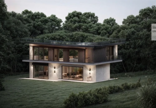 timber house,modern house,cubic house,house in the forest,3d rendering,dunes house,wooden house,danish house,inverted cottage,eco-construction,residential house,cube house,frame house,smart home,summer house,modern architecture,model house,smart house,render,holiday home,Architecture,Commercial Building,Modern,Garden Modern