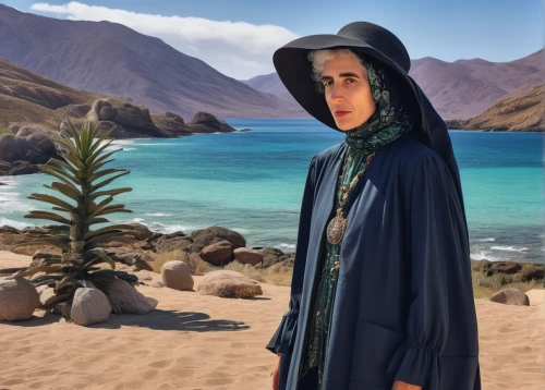 abaya,middle eastern monk,the abbot of olib,girl on the dune,the prophet mary,digital compositing,zoroastrian novruz,archimandrite,nun,goatherd,rem in arabian nights,pilgrim,bedouin,version john the fisherman,male elf,biblical narrative characters,cloak,viewing dune,lilian gish - female,sinai,Illustration,Abstract Fantasy,Abstract Fantasy 16