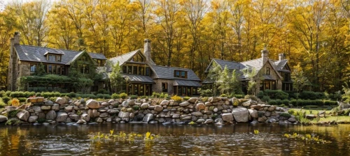house with lake,house in the forest,house by the water,house in mountains,house in the mountains,stilt houses,ukraine,chalets,fairy village,log home,aspen,beautiful home,autumn idyll,bendemeer estates,landscape designers sydney,floating huts,the cabin in the mountains,wooden houses,crane houses,yellow garden,Architecture,General,Transitional,None