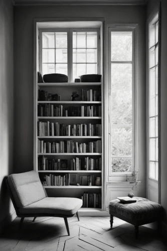 bookshelves,reading room,bookcase,book wall,bookshelf,coffee and books,piano books,shelving,relaxing reading,danish furniture,read a book,armchair,book collection,interiors,livingroom,study room,read-only memory,sitting room,books,tea and books,Photography,Black and white photography,Black and White Photography 02