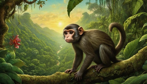long tailed macaque,macaque,cercopithecus neglectus,tamarin,crab-eating macaque,monkey island,monkey banana,barbary monkey,guenon,primate,uakari,common chimpanzee,primates,chimpanzee,bonobo,tarzan,rhesus macaque,monkey,tropical animals,the monkey,Illustration,Abstract Fantasy,Abstract Fantasy 10