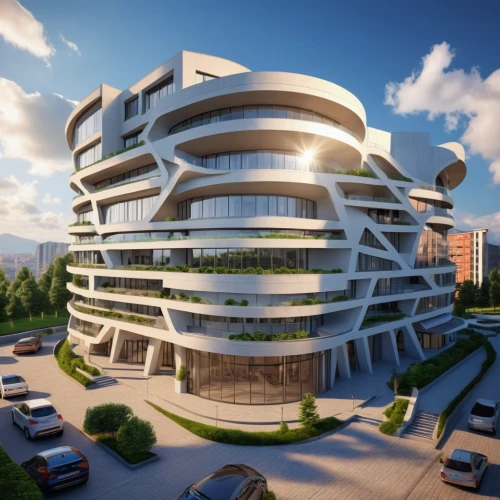 futuristic architecture,3d rendering,modern architecture,sky apartment,arhitecture,podgorica,building honeycomb,residential tower,condominium,mixed-use,appartment building,arq,apartment building,apartment block,modern building,render,futuristic art museum,multi-storey,sky space concept,hotel complex,Photography,General,Realistic