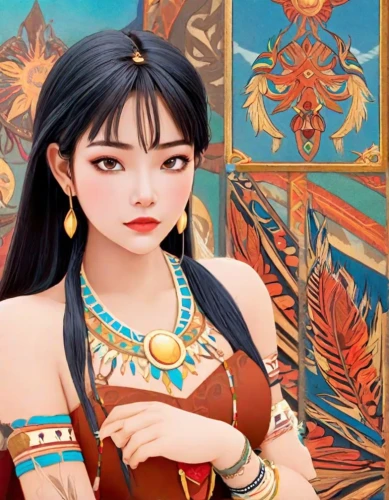 mulan,oriental princess,korean culture,oriental girl,inner mongolian beauty,asian woman,pocahontas,guk,kim,cleopatra,kimjongilia,ancient egyptian girl,maya,chinese art,hwachae,korean history,asian culture,jasmine,daegeum,joy