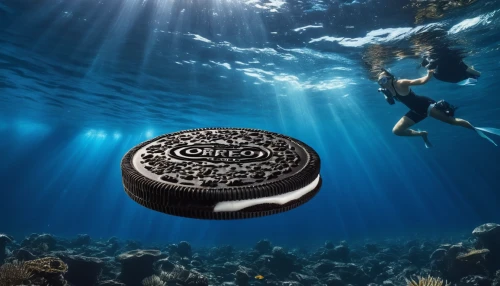 oreo,ammonite,mitochondrion,scuba,submersible,air cushion,underwater background,whirlpool pattern,the pan,bottle cap,pizzelle,cog,swimming machine,the bottom of the sea,mooncake,semi-submersible,poker chip,underwater oasis,hockey puck,swim ring,Photography,Artistic Photography,Artistic Photography 01