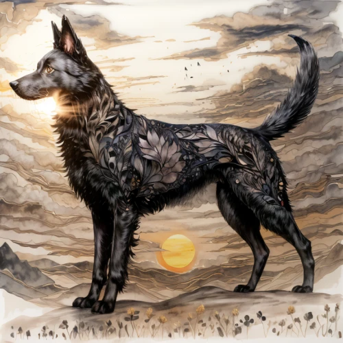 black shepherd,dutch shepherd dog,bohemian shepherd,shiloh shepherd dog,german shepherd,old german shepherd dog,german shepherd dog,scent hound,african wild dog,kelpie,dog illustration,constellation wolf,belgian shepherd dog,carpathian shepherd dog,belgian shepherd,canidae,king shepherd,wolfdog,watercolor dog,posavac hound