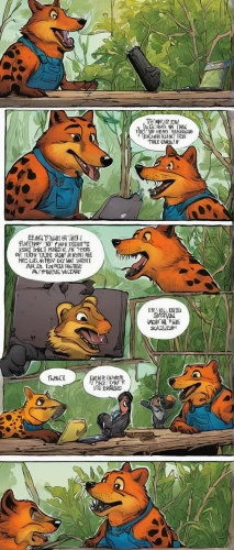 speech bubbles,comic speech bubbles,speech balloons,anthropomorphized animals,the law of the jungle,chipmunk pokes,firestar,spots eyes,comic bubbles,true salamanders and newts,felidae,limb males,chinese tree chipmunks,squirrels,panels,two-point-ladybug,comics,spots,paw prints,tree chipmunk,Conceptual Art,Daily,Daily 01