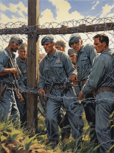 soldiers,infantry,second world war,first world war,barbed wire,world war ii,wall,concentration camp,gallantry,ribbon barbed wire,wartime,dday,world war,the army,federal army,ww2,1944,world war 1,field training,cossacks,Conceptual Art,Daily,Daily 16