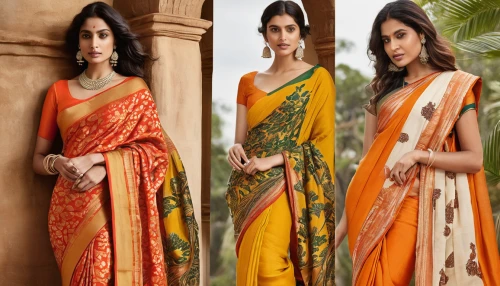 sari,saree,raw silk,ethnic design,gold-pink earthy colors,east indian pattern,orange jasmines,diwali banner,women clothes,brown fabric,women's clothing,shop online,gold ornaments,east indian,online shop,orange robes,traditional patterns,diwali,dowries,traditional pattern,Illustration,Retro,Retro 21