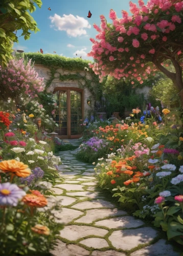 garden door,violet evergarden,flower garden,studio ghibli,cottage garden,spring garden,spring background,floral greeting,hydrangeas,clove garden,blooming field,home landscape,dandelion hall,to the garden,springtime background,summer border,the garden,floral corner,flower field,summer bloom,Photography,General,Natural