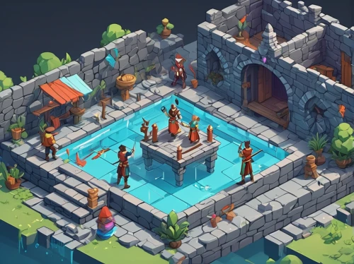 tavern,castle iron market,wishing well,collected game assets,mausoleum ruins,water castle,thermae,knight's castle,citadel,isometric,castle ruins,dungeon,game illustration,ancient city,castleguard,pool house,artificial island,tileable,castle complex,monastery,Unique,3D,Isometric