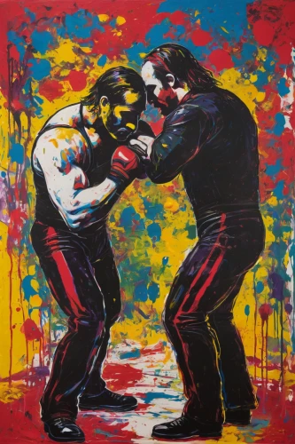 striking combat sports,jeet kune do,combat sport,lucha libre,cool pop art,mixed martial arts,krav maga,folk wrestling,pankration,savate,sparring,modern pop art,wrestler,greco-roman wrestling,brazilian jiu-jitsu,mma,effect pop art,dispute,catch wrestling,knockout punch,Conceptual Art,Graffiti Art,Graffiti Art 06