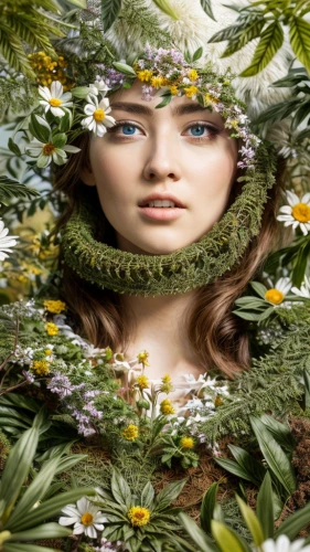 girl in a wreath,girl in flowers,flowers png,dryad,floral wreath,blooming wreath,wreath of flowers,green wreath,faery,laurel wreath,image manipulation,mother nature,beautiful girl with flowers,kahila garland-lily,elven flower,faerie,girl in the garden,flower garland,photo manipulation,mystical portrait of a girl