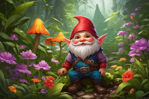 scandia gnome,valentine gnome,gnome,garden gnome,gnomes,scandia gnomes,gnome skiing,gnome ice skating,gnomes at table,gnome and roulette table,christmas gnome,gardener,dwarf,dwarf sundheim,bard,druid grove,geppetto,flower background,the wizard,fantasy portrait,Conceptual Art,Fantasy,Fantasy 17