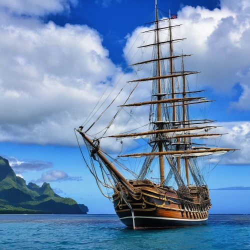 sea sailing ship,east indiaman,sail ship,full-rigged ship,sailing ship,galleon ship,three masted sailing ship,tall ship,sailing vessel,tallship,caravel,sailing ships,pirate ship,galleon,sloop-of-war,ship replica,windjammer,sea fantasy,barquentine,reefer ship,Photography,General,Realistic