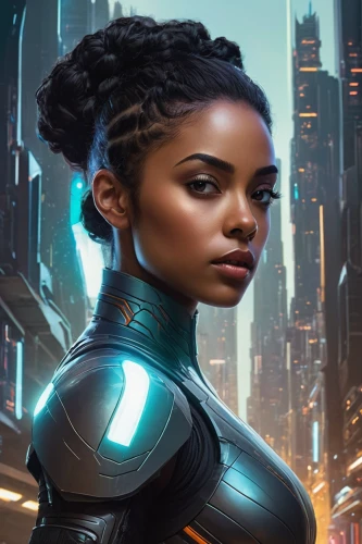 sci fiction illustration,symetra,cg artwork,nova,cyborg,jaya,cyberpunk,futuristic,valerian,head woman,tiana,rosa ' amber cover,sci fi,sci - fi,sci-fi,avatar,maria bayo,lando,scifi,ebony,Conceptual Art,Sci-Fi,Sci-Fi 05