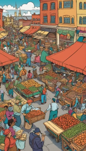 vegetable market,fruit market,the market,large market,market,farmer's market,market vegetables,farmers market,marketplace,grand bazaar,spice market,fish market,namdaemun market,hippy market,addis ababa,medieval market,market stall,covered market,principal market,kampala,Conceptual Art,Oil color,Oil Color 17