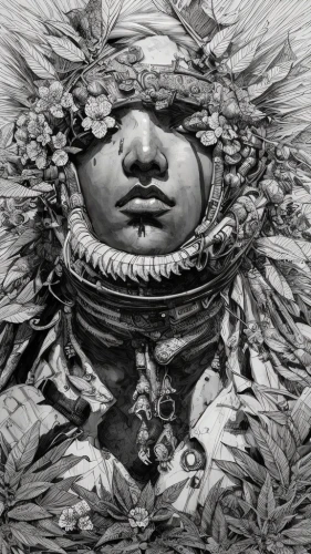 pachamama,headdress,shamanic,indian headdress,png sculpture,pencil art,pencil drawings,indigenous painting,red cloud,graphite,mother earth,shamanism,tribal chief,indigenous,sun god,pencil and paper,indigenous culture,warrior woman,aztec,the american indian,Art sketch,Art sketch,Concept