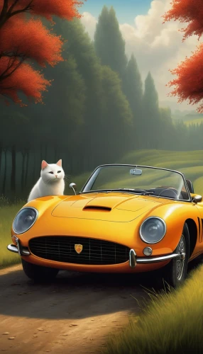 jaguar xkss,ac cobra,etype,ferrari 250 gto,muscle car cartoon,porsche 904,jaguar d-type,ferrari 250,3d car wallpaper,ferrari 250 gt drogo,jaguar e-type,ferrari 275,cartoon car,porsche 550,american sportscar,super cars,daimler sp250,jaguar c-type,jaguar xj13,sportscar,Illustration,Abstract Fantasy,Abstract Fantasy 22