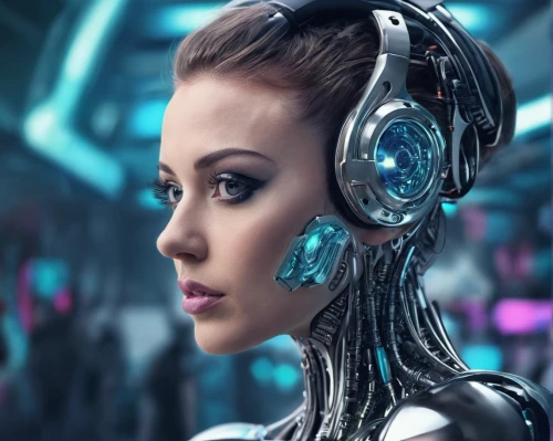 cybernetics,cyborg,scifi,sci fi,headset,wireless headset,ai,sci-fi,sci - fi,wearables,artificial intelligence,headset profile,biomechanical,robotic,cyberpunk,futuristic,women in technology,cyber,artificial hair integrations,chatbot,Conceptual Art,Sci-Fi,Sci-Fi 03