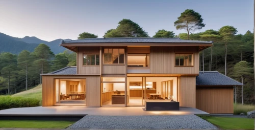 timber house,wooden house,modern house,house in mountains,wooden decking,japanese architecture,chalet,cubic house,house in the mountains,residential house,modern architecture,inverted cottage,eco-construction,frame house,dunes house,summer house,house shape,wooden sauna,archidaily,smart home,Photography,General,Realistic