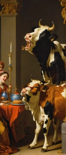 oxen,holstein-beef,cow cheese,holstein cow,holstein,dairy cow,milk cows,two cows,cow,moo,red holstein,dairy cows,milk cow,mother cow,hors' d'oeuvres,hors d'oeuvre,cows,matador,bovine,domestic cattle,Art,Classical Oil Painting,Classical Oil Painting 33