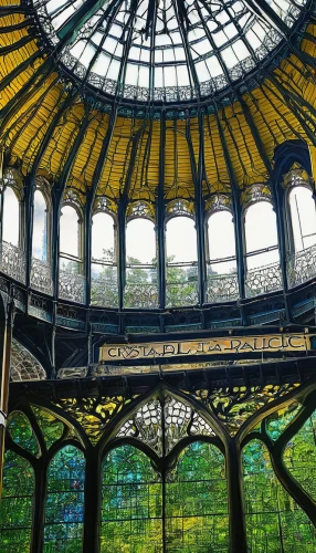 art nouveau,conservatory,glass roof,orangery,art nouveau frame,art nouveau frames,art nouveau design,kaempferia rotunda,dome roof,aviary,rotunda,palm house,greenhouse,the old roof,cupola,dome,tiergarten,hall roof,musical dome,the palm house,Illustration,Retro,Retro 20