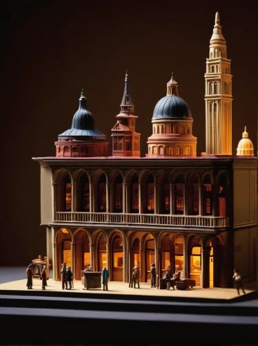 model house,dolls houses,royal albert hall,scale model,byzantine architecture,hagia sophia mosque,building sets,classical architecture,islamic architectural,kunsthistorisches museum,semper opera house,miniature house,opera house,national cuban theatre,byzantine museum,city palace,grand mosque,terracotta,al nahyan grand mosque,musical box,Unique,3D,Toy